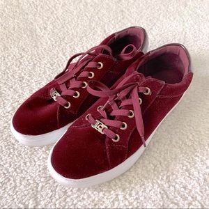 Liz Claiborne Wine Velvet Sneakers